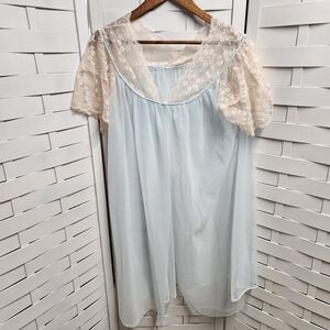 Vintage Lace Sheer Feminine Lingerie Robe
